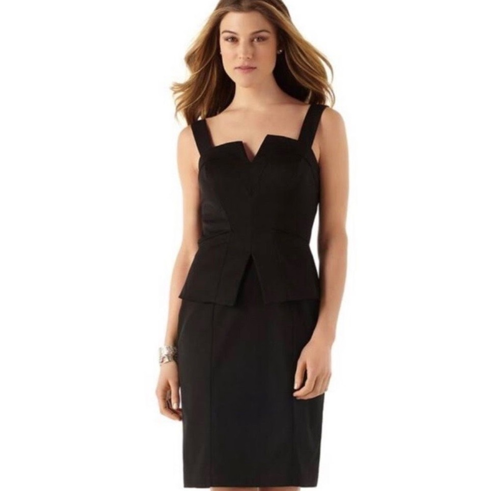 NWOT WHITE HOUSE BLACK MARKET FAILLE PEPLUM SHEATTH DRESS SIZE 2